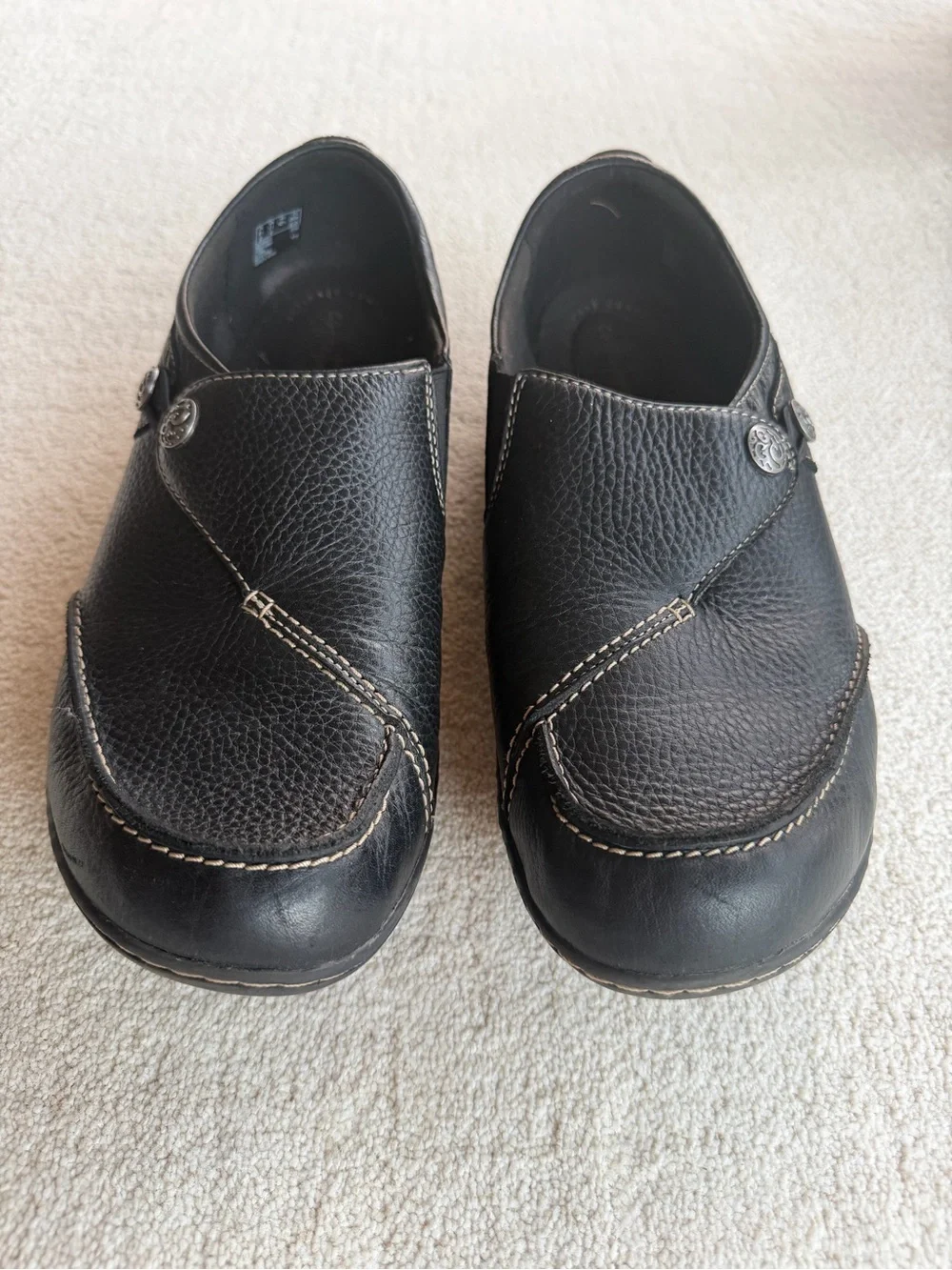 Clark’s Ashland Lane Q Women’s Comfort Loafer Black Leather 11 W